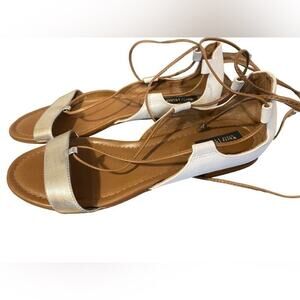 White House Black Market Saige Ankle Lace-Up Sandals Size 8.5
